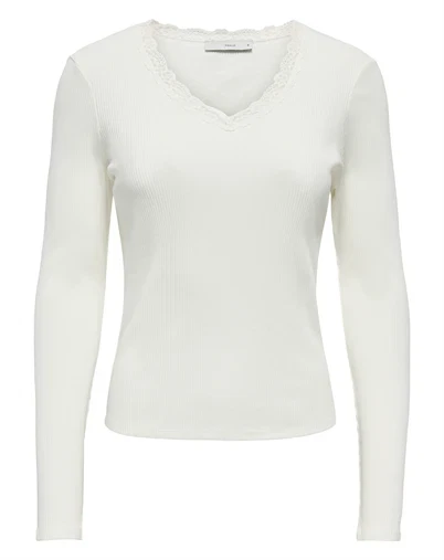 Only - ONLSara Sharai Bluse - Cloud Dancer